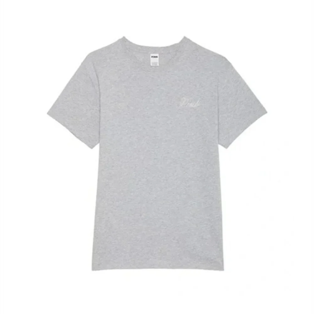 Victoria's Secret PINK Campus Short Sleeve Tee (Heather Grey Bling) - Picture 2 of 6